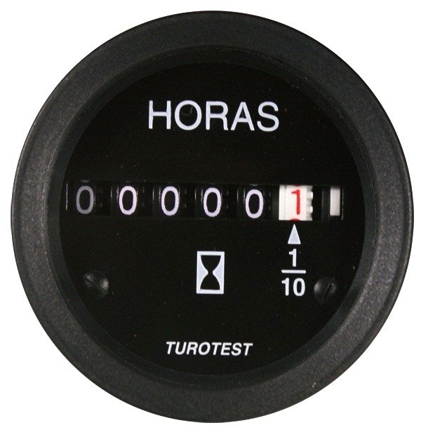 HORIMETRO 52MM BIVOLT FUNDO PRETO -- TUR300285