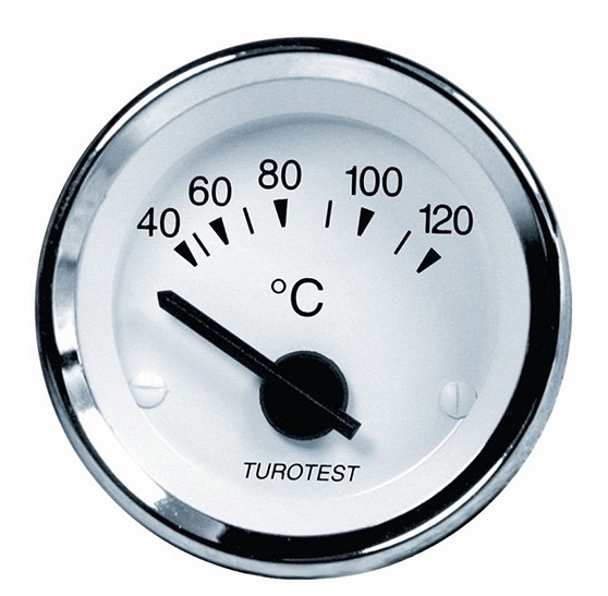 INDICADOR DE TEMPERATURA MARITIMO 12V 52 MM - TUR300394 TUROTEST