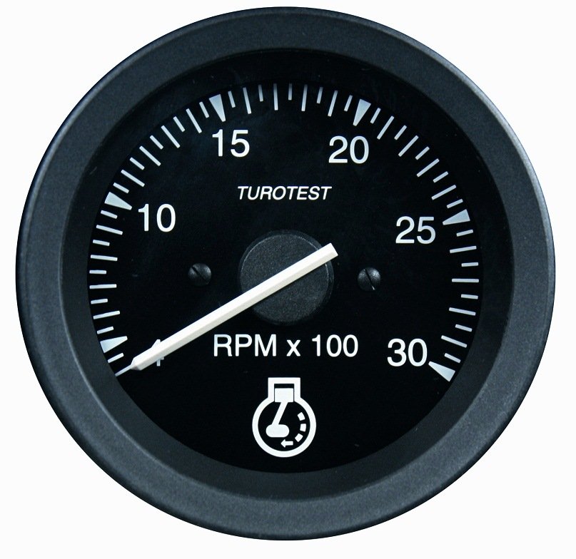 TACOMETRO 3000RPM 12V.  TRATOR VALTRA  80 MM - TUROTEST - TUR301238
