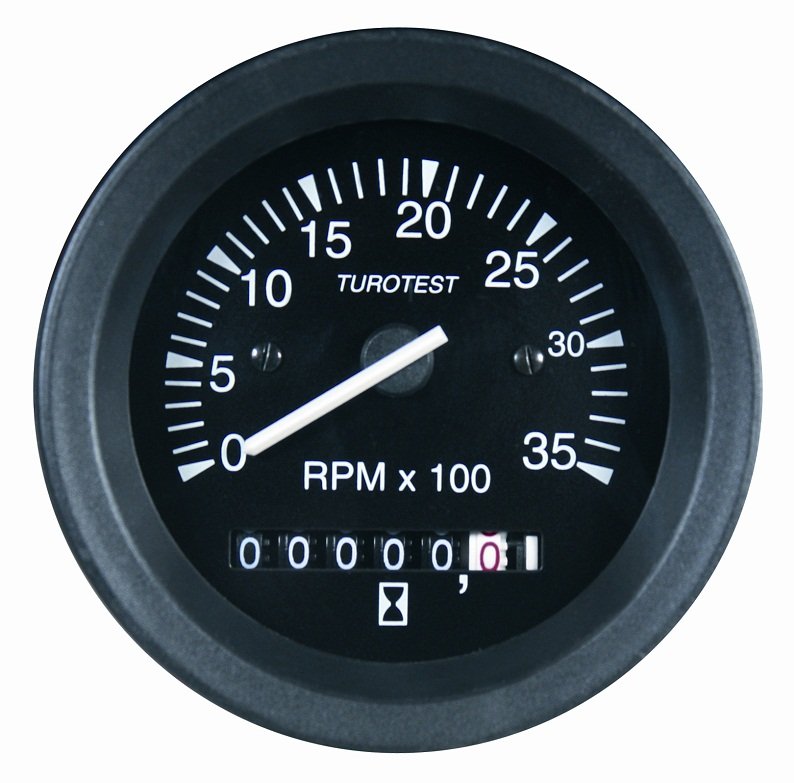 TACOMETRO 3500RPM 12/24V85MM HORAS