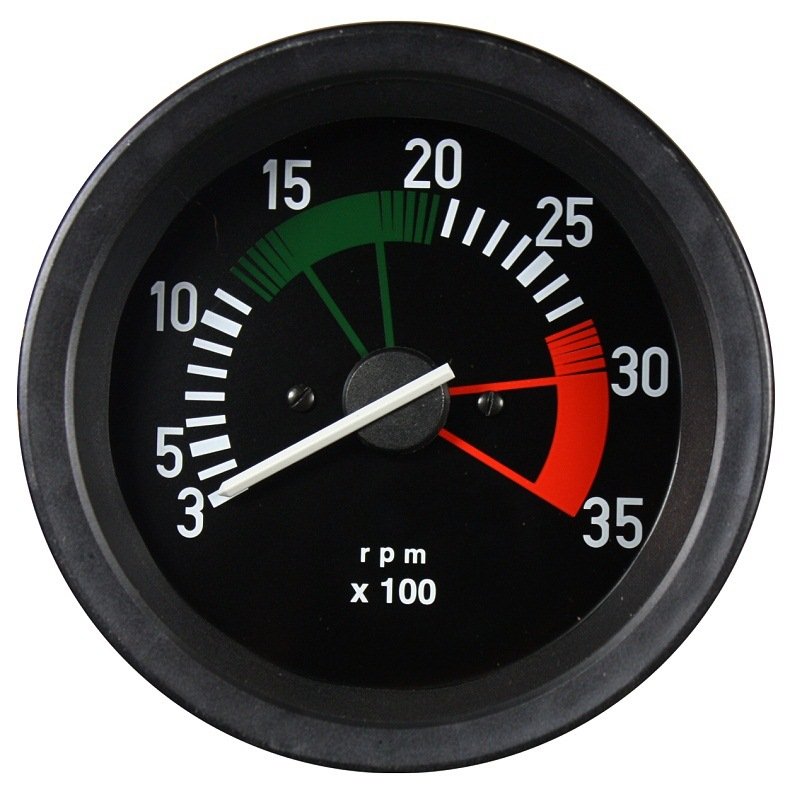 TACOMETRO 3500 RPM 12V 100MM ONIB/CAM 