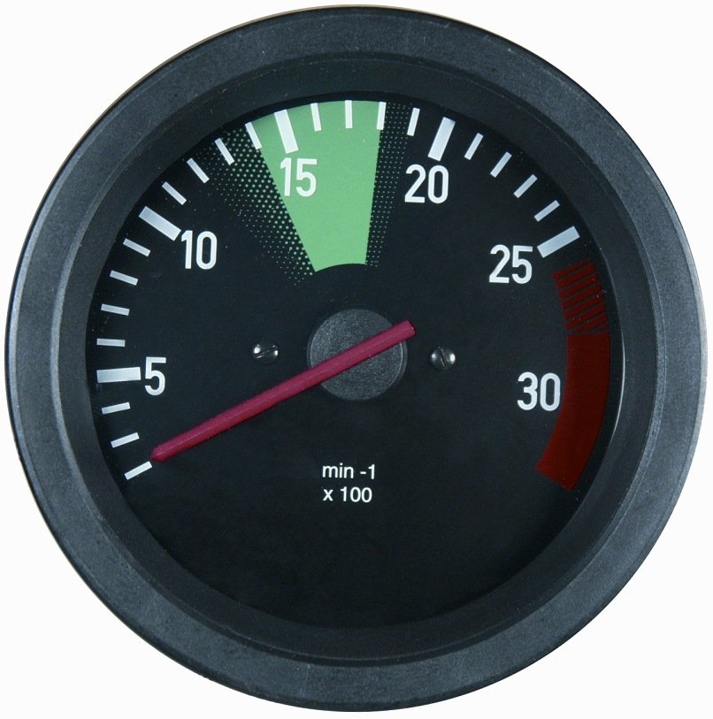 TACOMETRO 3000 RPM 12V 100MM ONIB/CAM