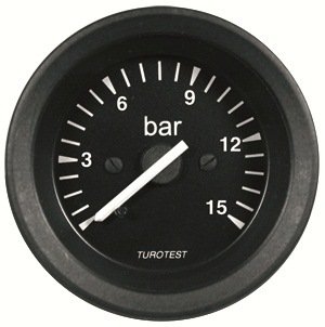 MANOMETRO DE PRESSÃO OLEO 60MM 0 A 15 BAR SCANIA MARITIMOS   TUROTEST 302751
