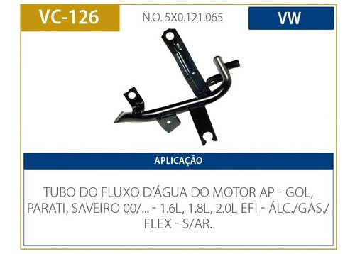 TUBO FLUXO DAGUA GOL AP 00> VW