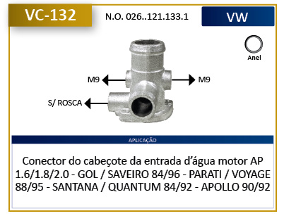 TUBO REFRIGERACAO DAGUA GOL AP VW