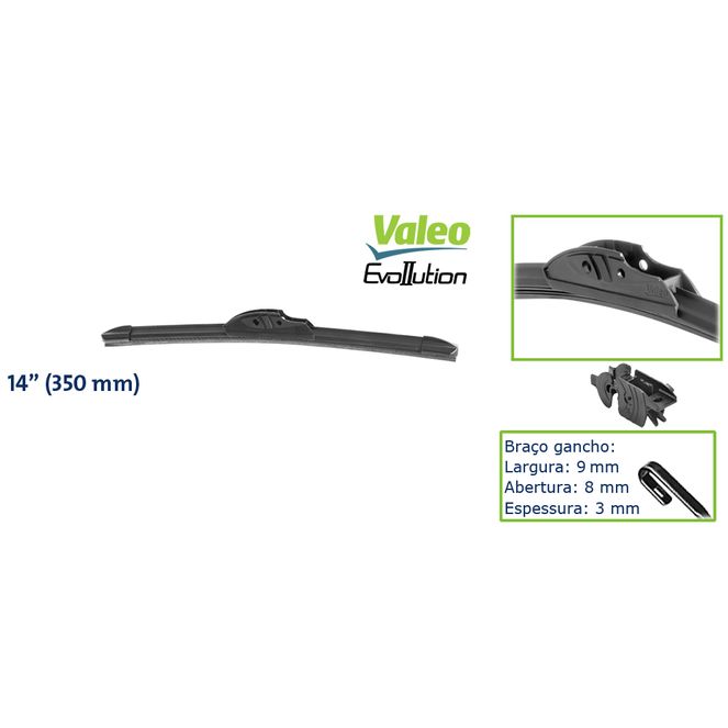 PALHETA DIANTEIRA 14 POLEGADAS  VALEO 578400  TOYOTA COROLLA YARIS  FIAT IDEA  500  HONDA CITY  FIT HR-V CR-V - VALEO- VF14