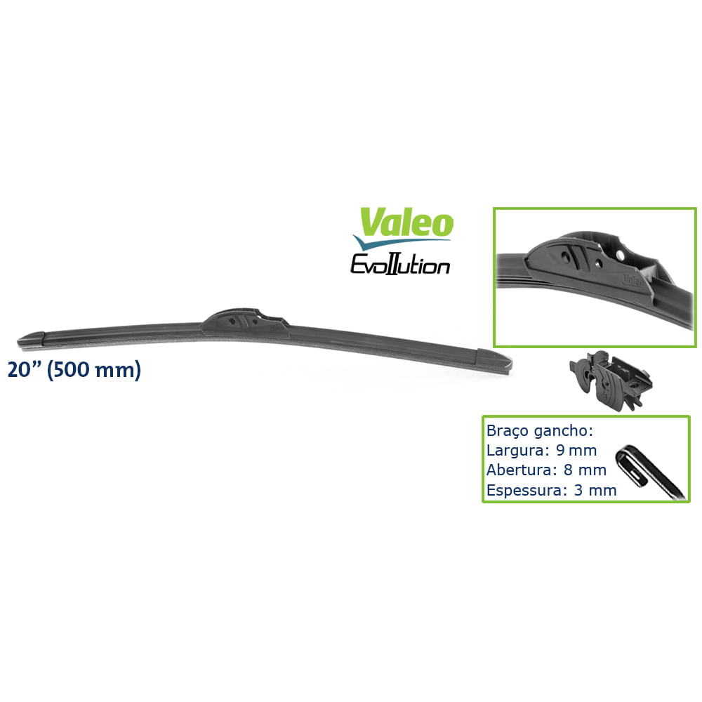 PALHETA DIANTEIRA EVOLLUTION VALEO 578404 HONDA CIVIC  GM CORSA CELTA MONTANA DODGE DAKOTA  RAM -VALEO- VF20