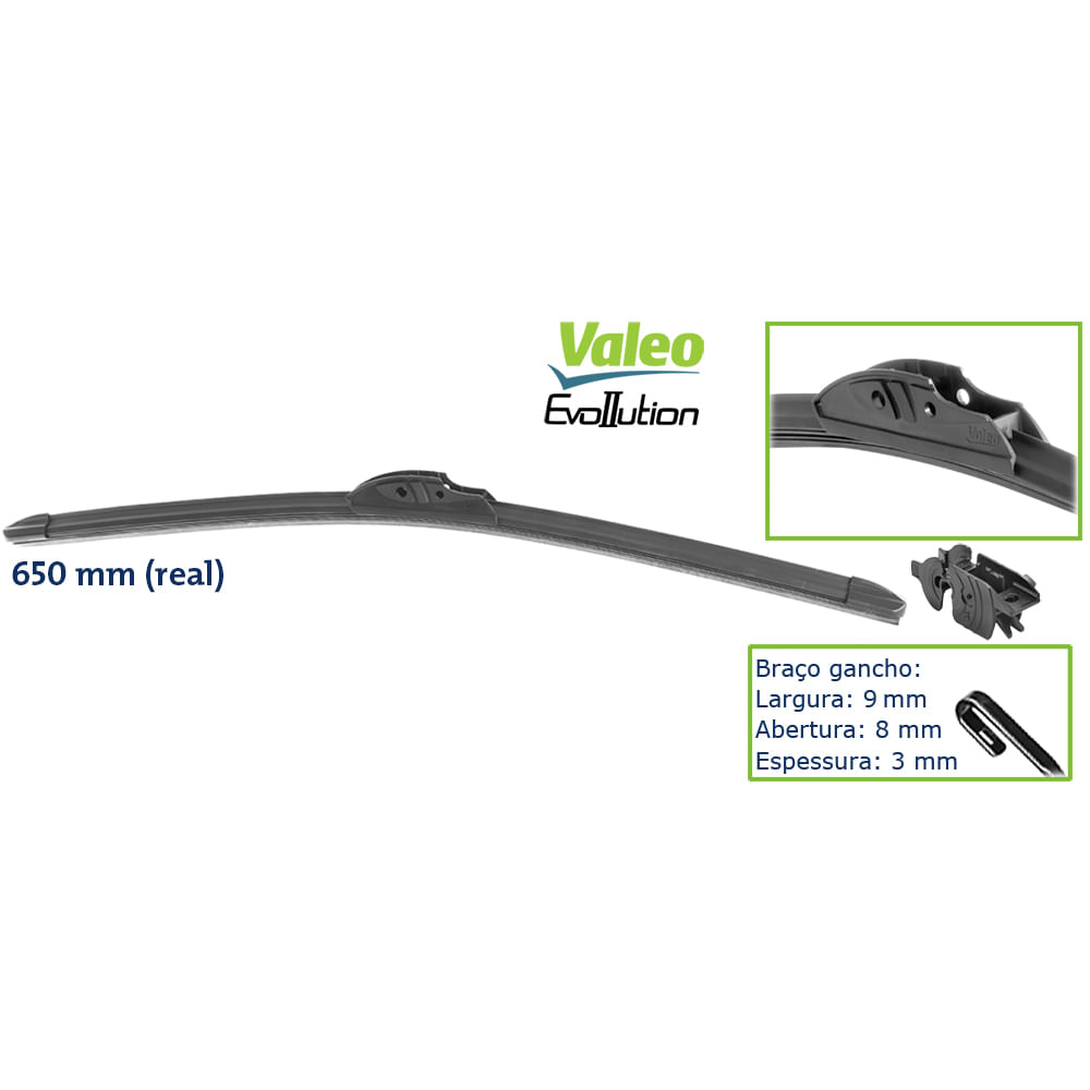 PALHETA DIANTEIRA EVOLLUTION VALEO 578408  TOYOTA COROLLA  ETIOS  HYUNDAI CRETA  ELANTRA VELOSTER PEUGEOT 206 207- VF26