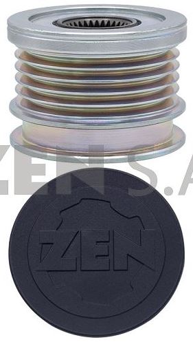 POLIA DE RODA LIVRE PARA ALTERNADOR FIAT UNO 2014 EM DIANTE - ZEN5841 ZEN