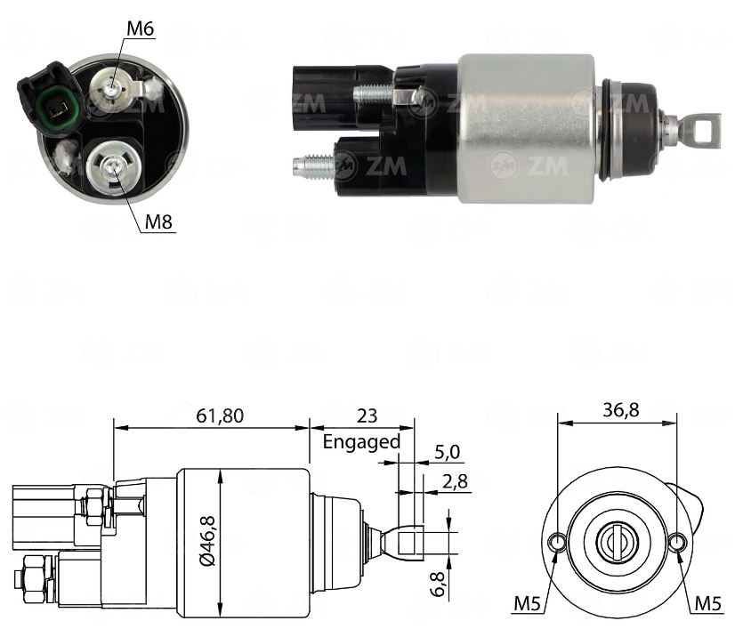 RELE DE PARTIDA BOSCH TOYOTA COROLLA 2010 EM DIANTE- ZM1281  