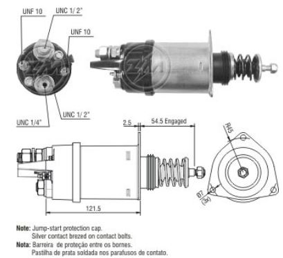 RELE DE PARTIDA 24V MERCEDES-BENZ 1632 1634 1938 - ZM 1362