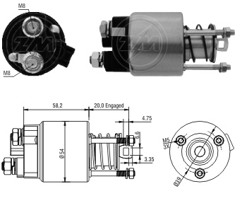 AUTOMATICO RELE MOTOR PARTIDA DENSO COROLLA 02.. - ZM1397  