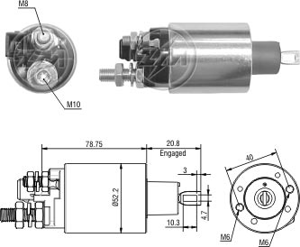 AUTOMATICO RELE MOTOR PARTIDA INDIEL VOLVO VM 24V  - ZM1483  
