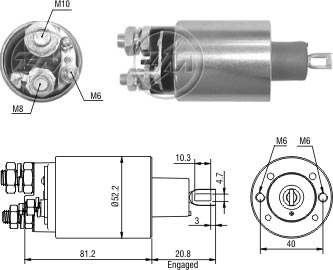 AUTOMATICO RELE MOTOR PARTIDA CUMMINS FORD CARGO 12V - ZM1484  