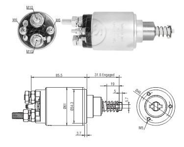 AUTOMATICO RELE MOTOR PARTIDA BOSCH IVECO 230E EUROCARGO 3.9  24 VOLTS - ZM1-732