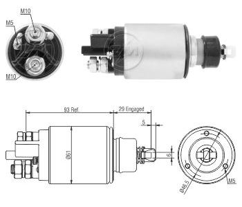 AUTOMATICO RELE MOTOR PARTIDA ISKRA CASE MF TRACTOR 12V - ZM1825  