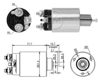 RELE DE PARTIDA DELCO GM VECTRA  ASTRA BLAZER S-10  ZAFIRA   - ZM1865