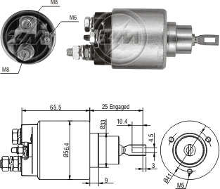 AUTOMATICO PARTIDA BOSCH 3 FUROS /GROSSO FIAT MOTOR FIRE UNO PALIO - ZM1974 