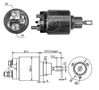AUTOMATICO RELE MOTOR PARTIDA BOSCH IVECO DAILY 1997 EM DIANTE 12 VOLTS  - ZM1976