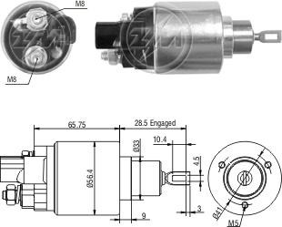 AUTOMATICO RELE MOTOR PARTIDA BOSCH COROLLA 99-07 12V   - ZM1978  