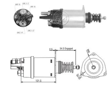 RELE MOTOR PARTIDA 37MT MASSEY FERGUSON COMBINES - ZM2352