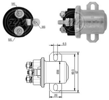 RELE AUXILIAR DE PARTIDA 12V FORD INTERNACIONAL MERCEDES-BENZ - 2407 ZM
