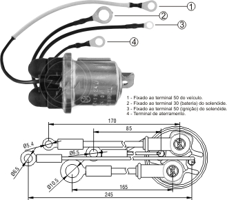 RELE AUXILIAR MOTOR PARTIDA DELCO 28MT 24V  - ZM2409  