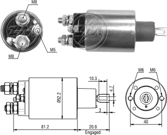 AUTOMATICO RELE MOTOR PARTIDA INDIEL DEUTZ- MF 12V  - ZM2485  