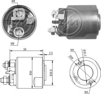 AUTOMATICO RELE MOTOR PARTIDA VALEO CLIO KANGOO 98.. 12V - ZM2491  