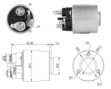 AUTOMATICO RELE MOTOR PARTIDA VALEO DOBLO-SIENA 01.. 12V - ZM2590  