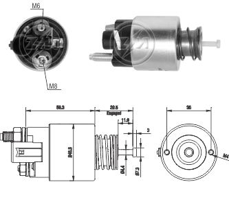 AUTOMATICO RELE MOTOR PARTIDA DELCO AGILE-ONIX-SPIN 12V - ZM261   
