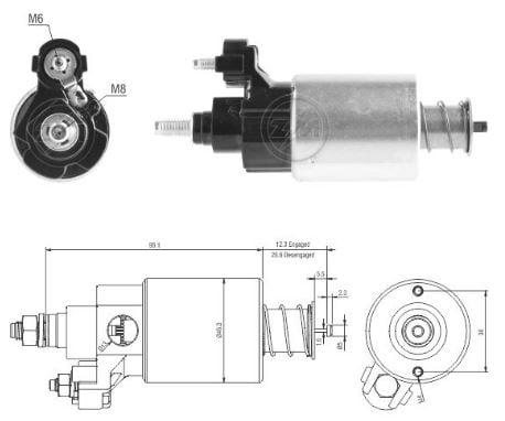 AUTOMATICO RELE MOTOR PARTIDA DENSO GRANDSIENA-PALIO 12.. - ZM2665  