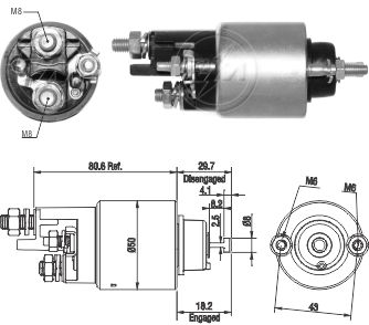 AUTOMATICO RELE MOTOR PARTIDA DENSO MB CLASSE A -SPRINTER - ZM2708