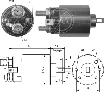 AUTOMATICO RELE MOTOR PARTIDA INDIEL SILVERADO 6C 12V  - ZM2716  