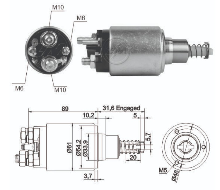 RELE DE PART. GINAF/IVECO 24V 