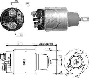 AUTOMATICO RELE MOTOR PARTIDA BOSCH GM CELTA CORSA 00..12V - ZM2775  