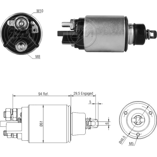 RELE DE PARTIDA 12V. TRATORES CASE-ZM- ZM2826
