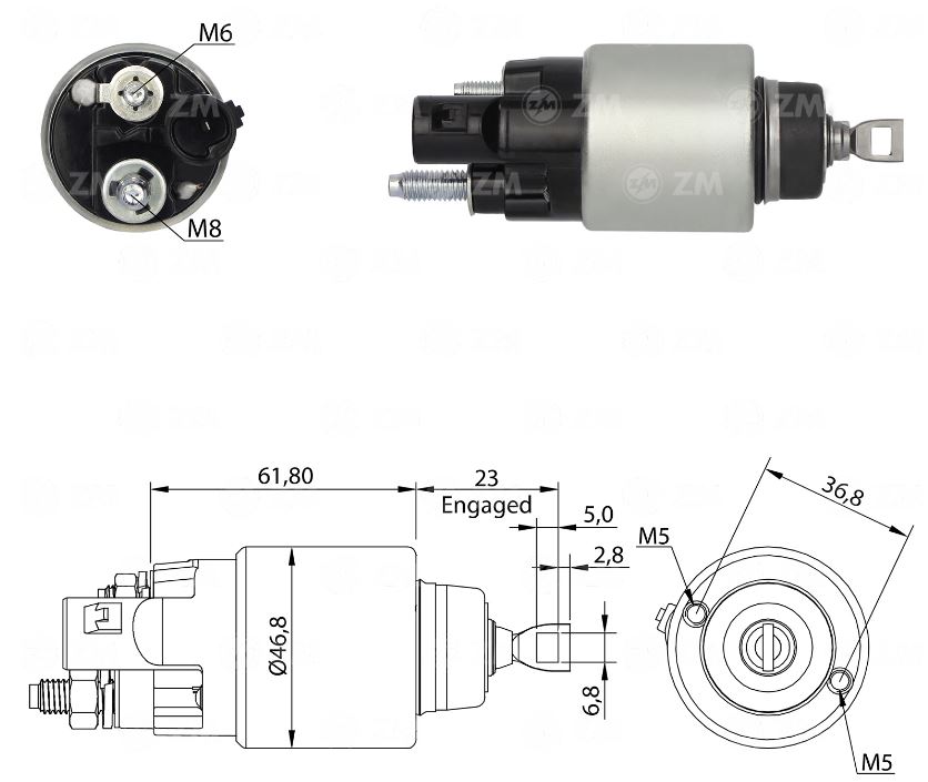 RELE DE PARTIDA 12V FIAT ARGO CRONOS UNO MOBI - 3281 ZM