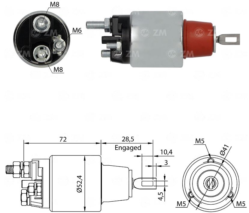 AUTOMATICO MOTOR PARTIDA BOSCH FIAT DUCATO IVECO DAILY  12 VOLTS  - ZM3382