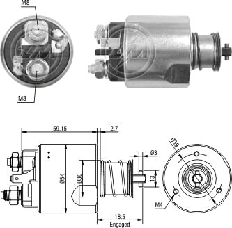 AUTOMATICO  MOTOR PARTIDA RENAULT KWID LOGAN SANDERO 1.0 03 CILINDROS - ZM341 