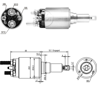 AUTOMATICO RELE MOTOR PARTIDA BOSCH SCANIA SERIE 5 24V  - ZM3639  