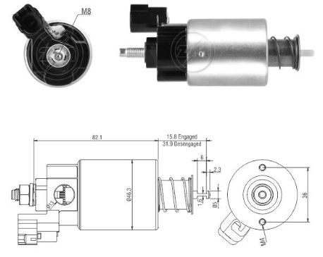 AUTOMATICO RELE MOTOR PARTIDA DENSO ETIOS 13..  - ZM3665  