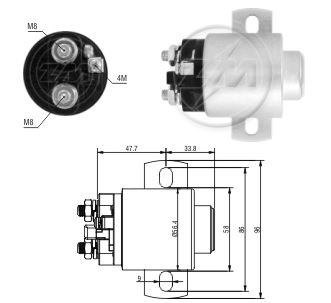 RELE AUXILIAR MOTOR PARTIDA 12V FORD CARGO - ZM3671