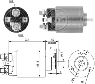 AUTOMATICO RELE MOTOR PARTIDA DELCO TOWNER 12V - ZM3698  