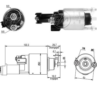 RELE DE PARTIDA DENSO 12V HONDA ACCORD CR-V - ZM3705 ZM