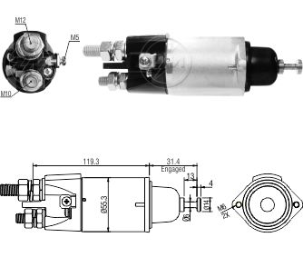 AUTOMATICO RELE MOTOR PARTIDA MITSUBISHI ATRON-AXOR 24V  - ZM3898  