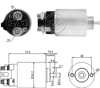 AUTOMATICO RELE MOTOR PARTIDA VALEO I30 KIA SPORTAGE 12V  - ZM392  