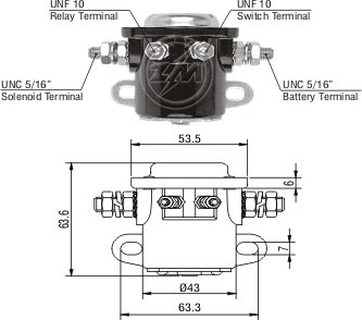 RELE AUXILIAR MOTOR PARTIDA FORD-LINCOLN-MERCURY 12V - ZM401  
