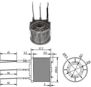 BOBINA MOTOR PARTIDA AUTOMATICO NIPPODENSO 12V - ZM41993  