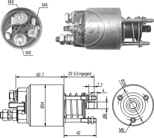 AUTOMATICO RELE MOTOR PARTIDA MARELLI PALIO FIRE  UNO 12V - ZM4395  